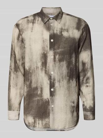 Sams&oslash;e & Sams&oslash;e Relaxed Fit Freizeithemd mit Kentkragen Modell SALUAN in Dunkelbraun, Gr&ouml;&szlig;e XXL