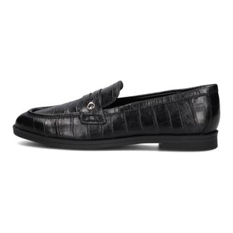 Guess Schoenen, Dames, Zwart, 37 EU, Leer, Chique krokodillenprint loafers