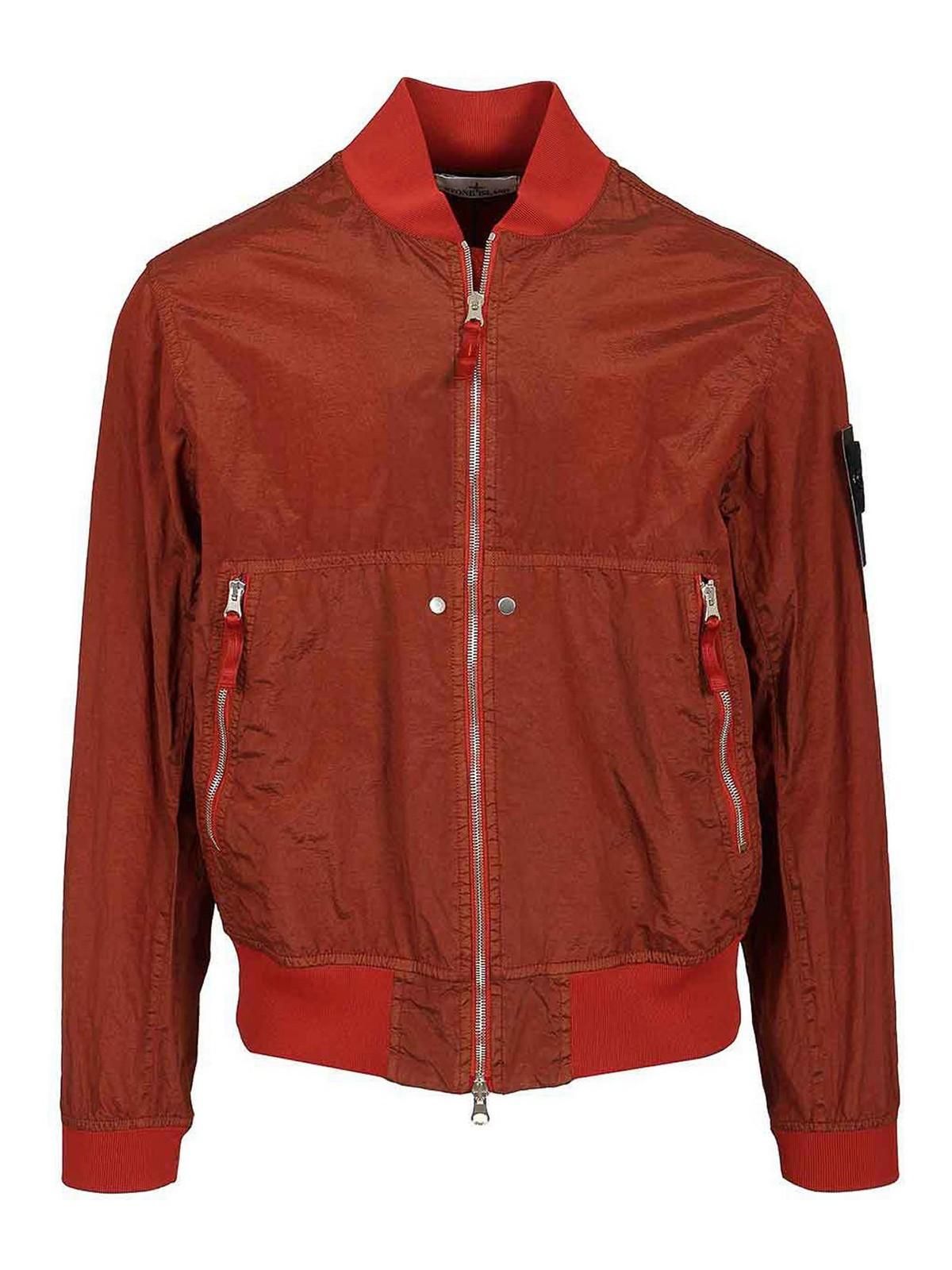 Jacken Blousons Stone Island Jacke Rot Herren Stone Island Blouson