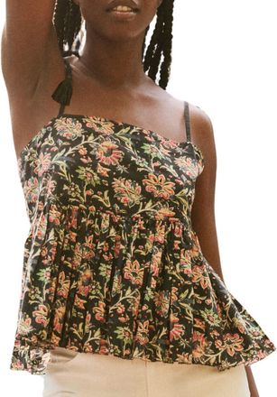 The Great. Womens The Dainty Top In Black Paisley Floral