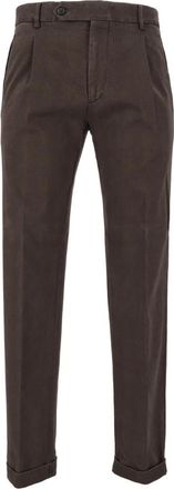 Berwich Pantalone Retrolong GD - Heren - Slim Fit Broeken - Bruin - M - Leer - Broeken
