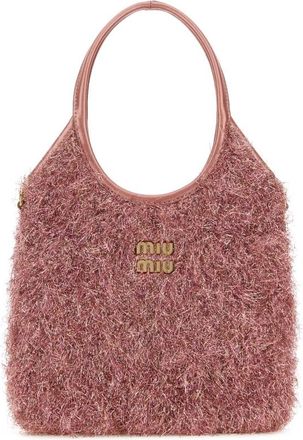 Miu Miu Embellished Fabric Handbag