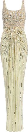 Jenny Packham Elixir maxi-jurk met pailletten - Groen