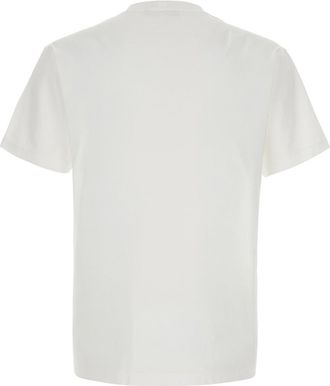 Stone Island Mens T-Shirt Crew Neck White Cotton T-Shirts And Polos