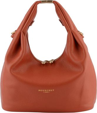 Pourchet Arche Handtas - Dames - Handtassen - Oranje - ONE Size - Leer - Tassen