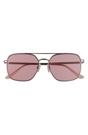 BP. Retro Aviator Sunglasses in Silver- Pink at Nordstrom