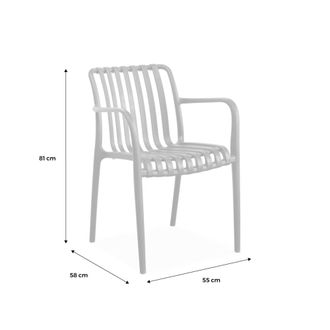 Sweeek Sill&oacute;n de jard&iacute;n con dise&ntilde;o lineal, set de 4, mostaza