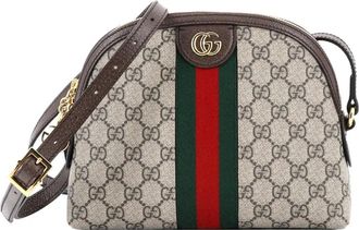 Gucci Ophidia Dome GG Coated Canvas Small shoulder bag - Marrone
