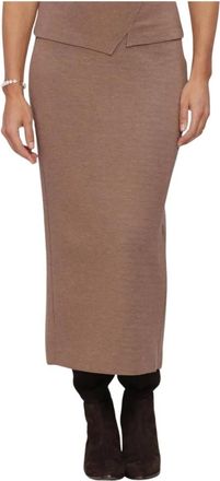Inwear Rokken, Dames, Bruin, XS, Leer, Dames Rokken Aidaiw Melange Skirt