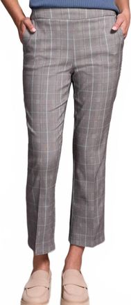 Tribal Capri Cropped Pants In Mist Blue Plaid