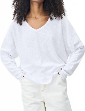 American Vintage Sonoma Long Sleeve T Shirt In Blanc