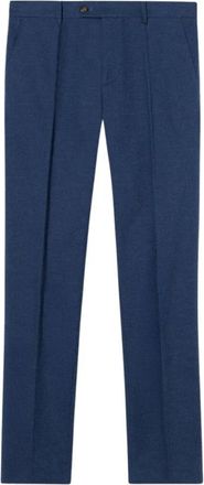 Brooks Brothers Regular Fit Katoenen Flanellen Chino - Heren - Nette broeken - Blauw - W42 - Katoen - Broeken
