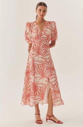 Exquise Adaline Midi Dress in Red-Beige at Nordstrom, Size Small