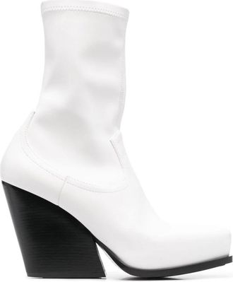 Stella McCartney Witte Cowboylaarzen met Western Stijl - Dames - Cowboylaarzen - Wit - 41 EU - Leer - Schoenen