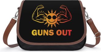 Generic Suns Guns Out Leather Crossbody Bags for Women Messenger Handbag Purse Shoulder Bag