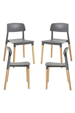 Regalos Miguel Packs Sillas Comedor - Pack 4 Sillas Estin - Gris Oscuro