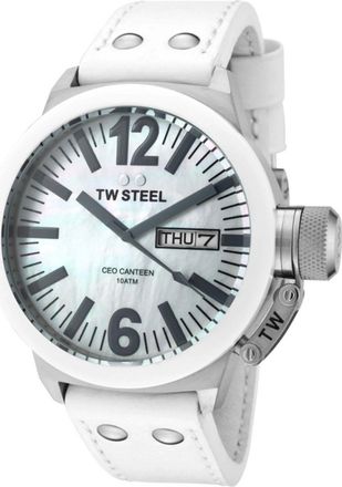 TW Steel Mens CEO Canteen White Dial Watch