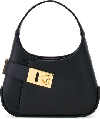 Ferragamo Gancini-buckle leather minibag - women - CALFSKIN/Lamb Skin - One Size - Black