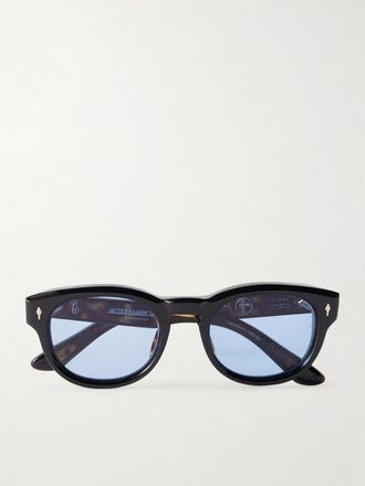 Jacques Marie Mage Occhiali Da Sole In Acetato Tartarugato Con Montatura Rotonda Dr. Dream - Nero