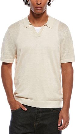 Onia Linen Johnny Collar Polo Sweater