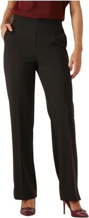 Ana Alcazar Straight Broeken - Dames - Straight fit broeken - Zwart - XL - Polyester - Broeken