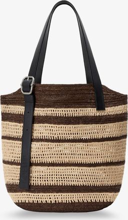 Loewe Borsa shopping Loop Paulas Ibiza in rafia bicolore - LOEWE - gender_Man