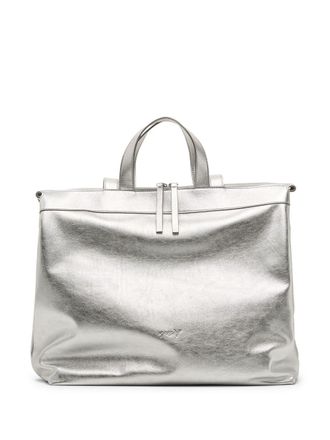 Mars&egrave;ll Borso shopper met metallic afwerking - Zilver