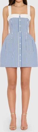 Amanda Uprichard Mindy Dress In Blue Ivory