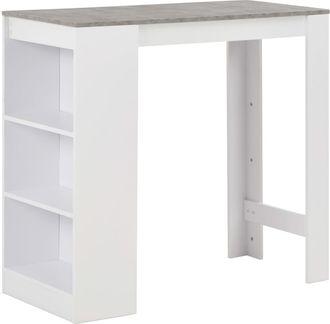 vidaXL Mesa Alta De Cocina Con Estanter&iacute;a Blanca 110x50x103 Cm Vidaxl