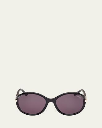 Tom Ford Melody Acetate Round Sunglasses