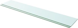 vidaXL Shelves 2 pcs Panel Glass Clear 110x20 cm Vidaxl