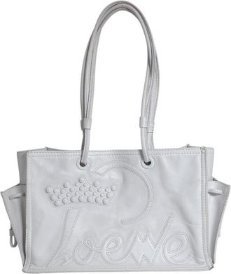 Loewe White Leather Shoulder Bag Tote Bag (Pre-Owned)