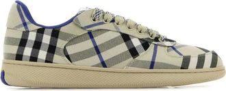 Burberry Geborduurde Canvas Terrace Sneakers - Dames - Sneakers - Veelkleurig - 37 EU - Katoen - Schoenen
