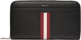 Bally logo-print leather wallet - men - Bovine Split Leather/Calf Leather - One Size - Black
