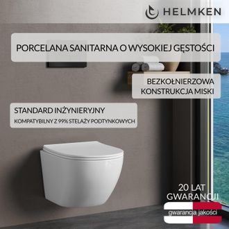 OEM Inodoro Suspendido Con Asiento De Duroplast De Cierre Suave Helmken 35103001 (blanco)