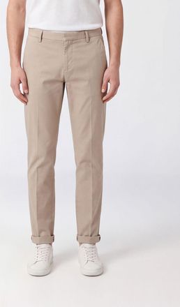 Dondup Pantaloni chino Gaubert slim fit in velluto a vita media