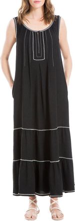 Max Studio Sleeveless Maxi Tiered Tank Dress