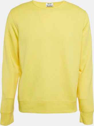 Acne Studios Yellow Knit Casey Crinkle Sweatshirt