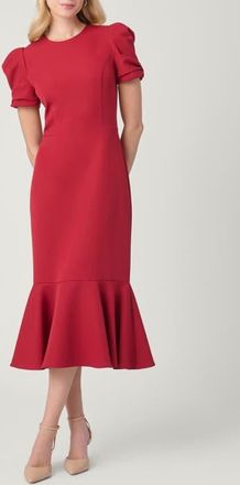 Shoshanna Crepe Hartley Dress in Burgundy at Nordstrom, Size 10
