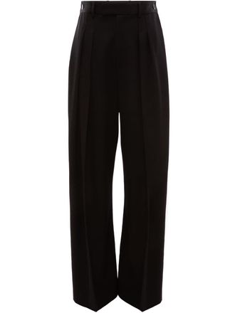 J.W.Anderson high waisted wide leg trousers - women - Wool - 10 - Black