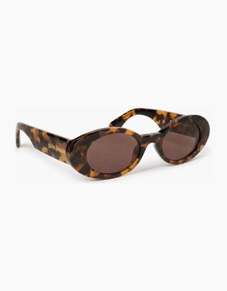 Palm Angels Mens Mens Gilroy Rectangle Sunglasses - Brown - Size: ONE size