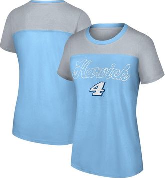 G-III 4Her by Carl Banks Womens G-III 4Her by Carl Banks Light Blue Kevin Harvick Cheer Color Blocked T-Shirt at Nordstrom, Size X-Large