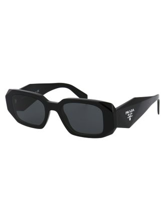 Prada 0PR Bold Geometric Acetate Sunglasses - Black