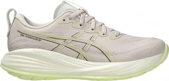 Asics Womens Cumulus 27 Running Shoes In Mineral Beige/huddle Yellow