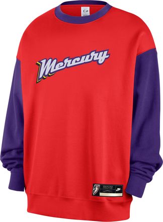 Nike Phoenix Mercury Court Origins Nike Mens WNBA Fleece Crew-Neck Sweatshirt in Red | IM6719-673