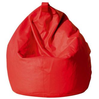 Talamo Italia Dmora Pouf a sacco elegante, colore rosso, Misure 80 x 120 x 80 cm, con imballo rinforzato