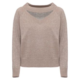 D.exterior Trui met ronde hals - Dames - Truien - Beige - Maat: XS Wol