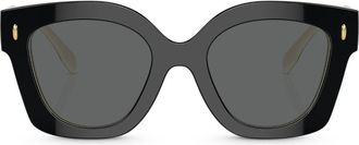 Tory Burch Miller Pushed square-shape sunglasses - women - Acetate - 49 - Black