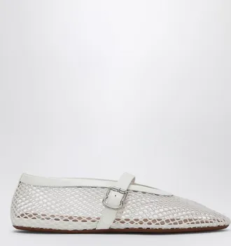Alaia White mesh ballet flats