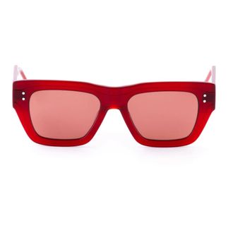 Thom Browne Sunglasses, female, Red, Size: ONE SIZE Acetate Rectangular Sunglasses